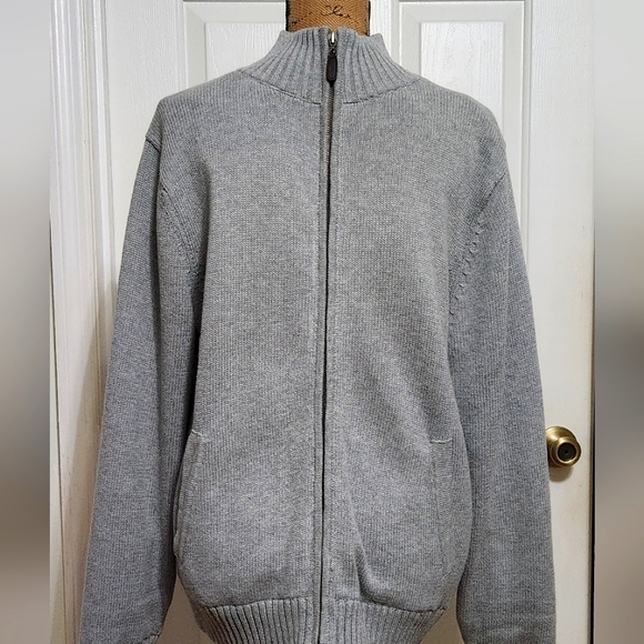 L.L. Bean zip up sweater 100 % cotton - Picture 1 of 10